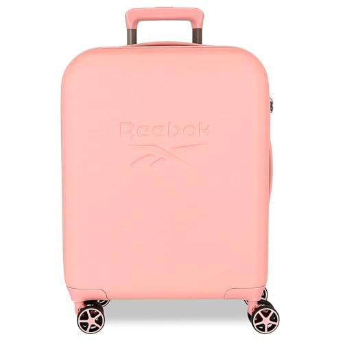 Reebok Franklin Maleta de Cabina Rosa 40x55x20 cms Rígida ABS Cierre TSA 37L 2,56 kgs 4 Ruedas Dobles Equipaje Mano by Joumma Bags