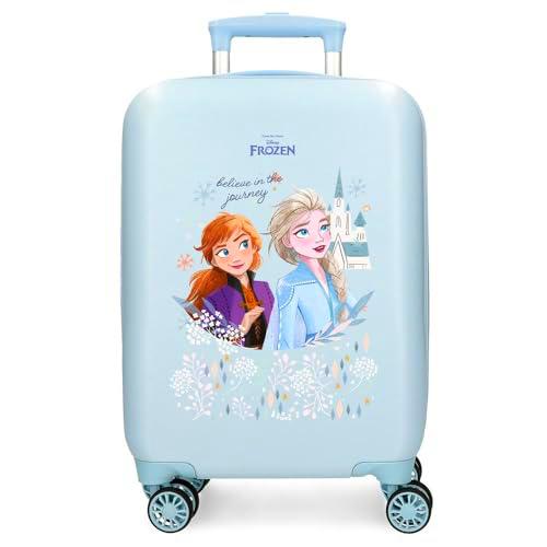 Disney Joumma Frozen Believe in The Journey Maleta de Cabina Azul 33x50x20 cms Rígida ABS Cierre de combinación Lateral 28,4L 2 kgs 4 Ruedas Dobles Equipaje Mano