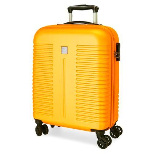 Roll Road India Maleta de Cabina Rosa 40x55x20 cms Rígida ABS Cierre TSA 44L 2,52 kgs 4 Ruedas Dobles Equipaje Mano