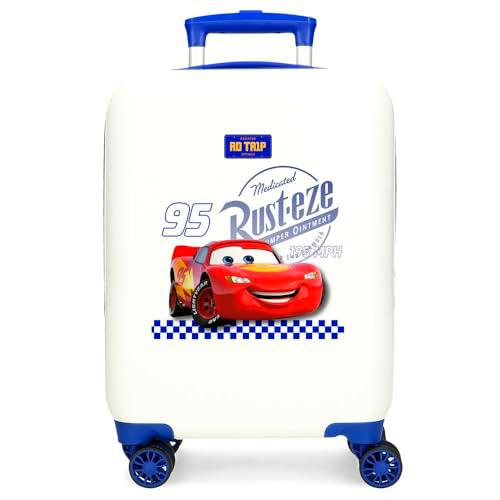 Joumma Disney Cars Trip Maleta de Cabina Blanco 33x50x20 cms Rígida ABS Cierre de combinación Lateral 28,4L 2 kgs 4 Ruedas Dobles Equipaje Mano