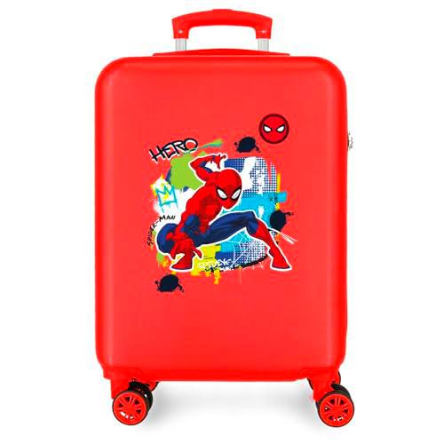 Joumma Marvel Spiderman Urban Maleta de Cabina Rojo 38x55x20 cms Rígida ABS Cierre de combinación Lateral 35L 2 kgs 4 Ruedas Dobles Equipaje Mano