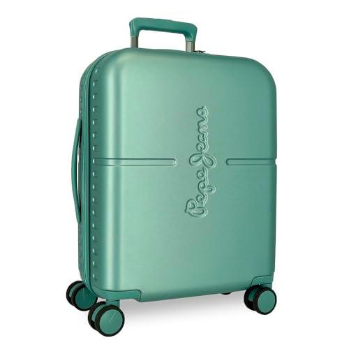 Pepe Jeans Highlight Maleta de Cabina Azul 40x55x20 cms Rígida ABS Cierre TSA Integrado 37L 2,76 kgs 4 Ruedas Dobles Equipaje Mano by Joumma Bags