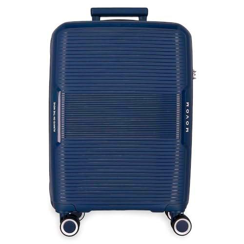 Movom Inari Maleta de Cabina Azul 40x55x20 cms Rígida Polipropileno Cierre TSA 37L 2,68 kgs 4 Ruedas Dobles Equipaje Mano