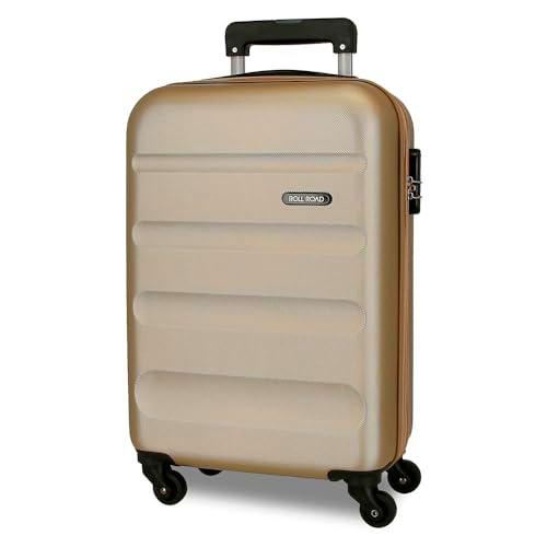 Roll Road Flex Maleta de Cabina Beige 35x55x20 cms Equipaje Mano Air Europa Rígida ABS Cierre de combinación Lateral 33L 2,78 kgs 4 Ruedas Dobles Equipaje Mano