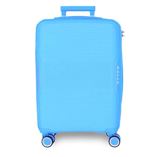 Movom Inari Maleta de Cabina Azul 40x55x20 cms Rígida Polipropileno Cierre TSA 37L 2,68 kgs 4 Ruedas Dobles Equipaje Mano