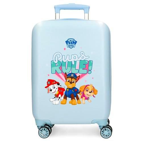 Patrulla Canina Paw Patrol Pups Rules Maleta de Cabina Azul 33x50x20 cms Rígida ABS Cierre de combinación Lateral 28,4L 2 kgs 4 Ruedas Dobles Equipaje Mano