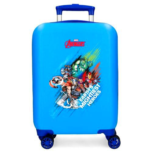 Joumma Marvel Avengers Heroes Maleta de Cabina Azul 33x50x20 cms Rígida ABS Cierre de combinación Lateral 28,4L 2 kgs 4 Ruedas Dobles Equipaje Mano