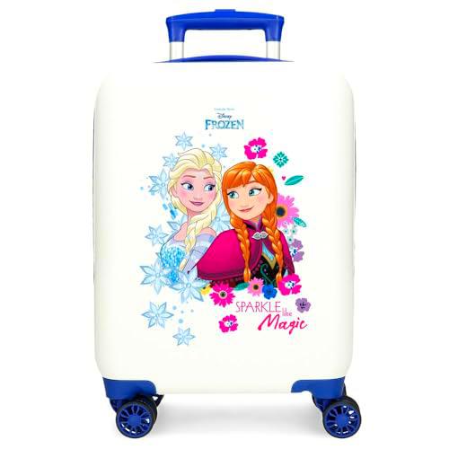 Joumma Disney Sparkle Like Magic Maleta de Cabina Blanco 33x50x20 cms Rígida ABS Cierre de combinación Lateral 28,4L 2 kgs 4 Ruedas Dobles Equipaje Mano