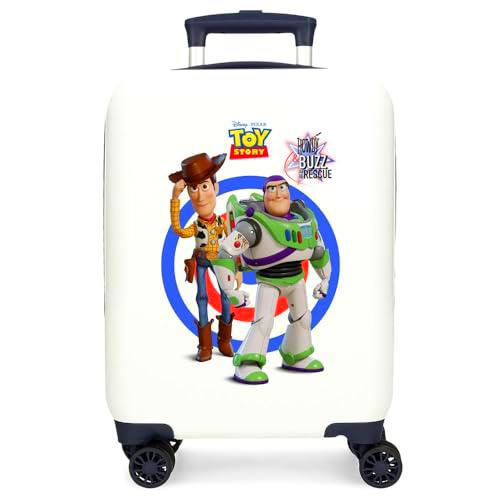 Joumma Disney Family Pixar Maleta de Cabina Blanco 33x50x20 cms Rígida ABS Cierre de combinación Lateral 28,4L 2 kgs 4 Ruedas Dobles Equipaje Mano