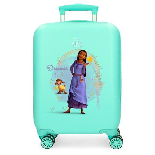 Joumma Disney Wish Dreamer Maleta de Cabina Azul 33x50x20 cms Rígida ABS Cierre de combinación Lateral 28,4L 2 kgs 4 Ruedas Dobles Equipaje Mano