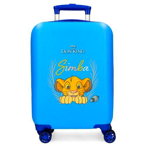 Joumma Disney Simba Camuflaged Maleta de Cabina Azul 33x50x20 cms Rígida ABS Cierre de combinación Lateral 28,4L 2 kgs 4 Ruedas Dobles Equipaje Mano