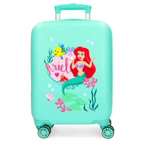 Joumma Disney Princess Celebration Maleta de Cabina Azul 33x50x20 cms Rígida ABS Cierre de combinación Lateral 28,4L 2 kgs 4 Ruedas Dobles Equipaje Mano