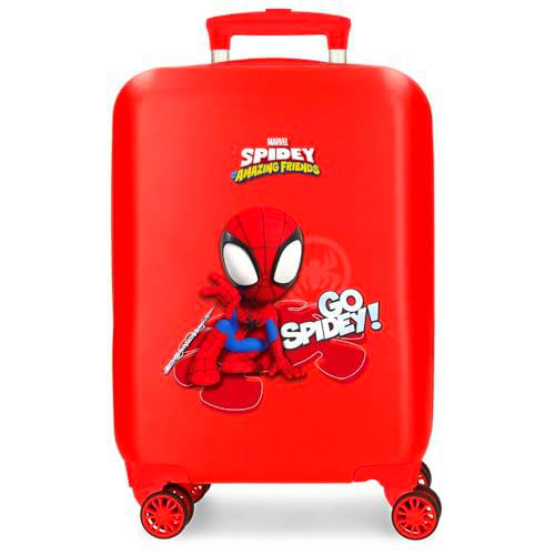 Joumma Marvel Go Spidey Maleta de Cabina Rojo 33x50x20 cms Rígida ABS Cierre de combinación Lateral 28,4L 2 kgs 4 Ruedas Dobles Equipaje Mano