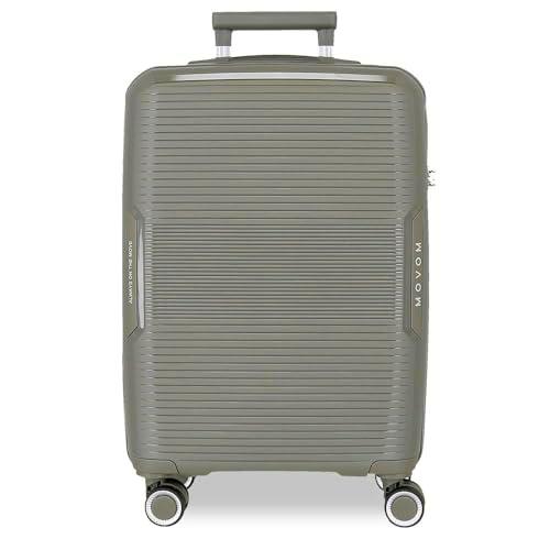 Movom Inari Maleta de Cabina Gris 40x55x20 cms Rígida Polipropileno Cierre TSA 37L 2,68 kgs 4 Ruedas Dobles Equipaje Mano