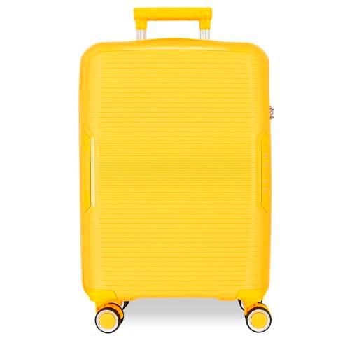 Movom Inari Maleta de Cabina Amarillo 40x55x20 cms Rígida Polipropileno Cierre TSA 37L 2,68 kgs 4 Ruedas Dobles Equipaje Mano