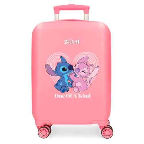 Joumma Disney Stitch One of a Kind Maleta de Cabina Rosa 33x50x20 cms Rígida ABS Cierre de combinación Lateral 28,4L 2 kgs 4 Ruedas Dobles Equipaje Mano