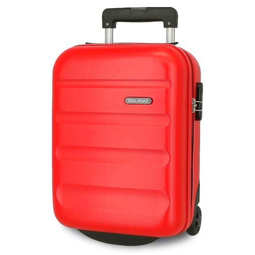 Roll Road Flex Maleta de Cabina Rojo 31x40x20 cms Rígida ABS Cierre de combinación Lateral 33L 2,46 kgs 4 Ruedas Dobles Equipaje Mano Debajo del Asiento