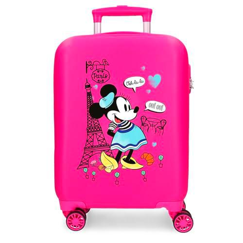 Joumma Disney Minnie Around The World Maleta de Cabina Rosa 33x50x20 cms Rígida ABS Cierre de combinación Lateral 28,4L 2 kgs 4 Ruedas Dobles Equipaje Mano