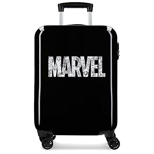 Power Marvel Maleta de cabina Negro 38x55x20 cms Rígida ABS Cierre de combinación lateral 34L 2 kgs 4 Ruedas dobles Equipaje de Mano