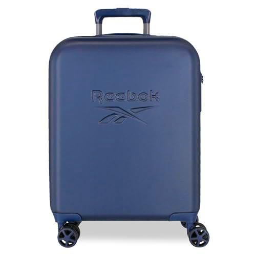 Reebok Franklin Maleta de Cabina Azul 40x55x20 cms Rígida ABS Cierre TSA 37L 2,56 kgs 4 Ruedas Dobles Equipaje Mano by Joumma Bags