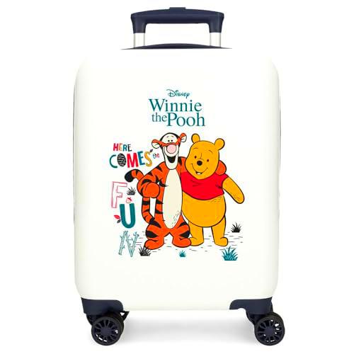 Joumma Disney Winnieh The Pooh Maleta de Cabina Blanco 33x50x20 cms Rígida ABS Cierre de combinación Lateral 28,4L 2 kgs 4 Ruedas Dobles Equipaje Mano