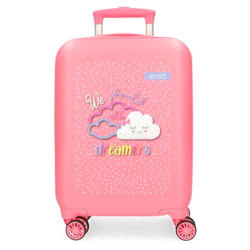 Enso Dreamer Maleta de Cabina Rosa 33x50x20 cms Rígida ABS 33L 2 kgs 4 Ruedas Dobles Equipaje Mano