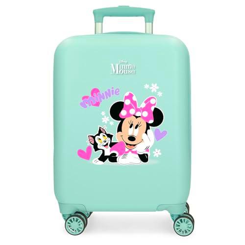 Joumma Disney Minnie &amp; Figaro Maleta de Cabina Azul 33x50x20 cms Rígida ABS Cierre de combinación Lateral 28,4L 2 kgs 4 Ruedas Dobles Equipaje Mano