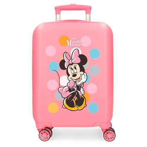 Joumma Disney Minnie Coquette Maleta de Cabina Rosa 33x50x20 cms Rígida ABS Cierre de combinación Lateral 28,4L 2 kgs 4 Ruedas Dobles Equipaje Mano