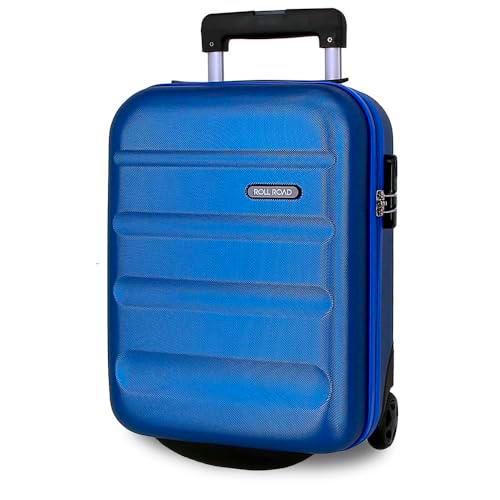 Roll Road Flex Maleta de Cabina Azul 31x40x20 cms Rígida ABS Cierre de combinación Lateral 33L 2,46 kgs 4 Ruedas Dobles Equipaje Mano Debajo del Asiento