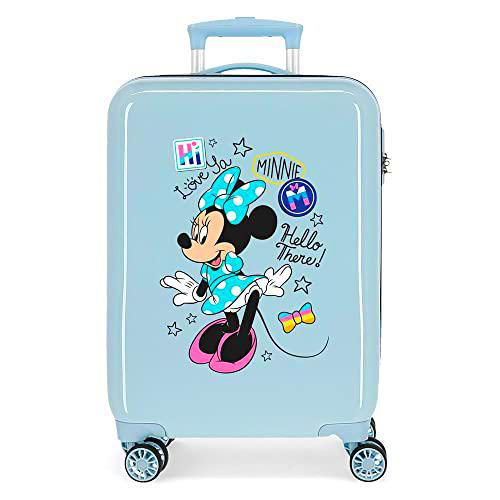 Disney Love Minnie Maleta de Cabina Rosa 34x55x20 cms Rígida ABS Cierre combinación 32L 2,5Kgs 4 Ruedas Dobles Equipaje de Mano