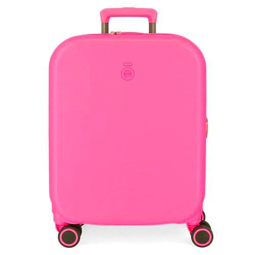 Enso Annie Maleta de Cabina Rosa 40x55x20 cms Rígida ABS Cierre TSA Integrado 37L 2,74 kgs 4 Ruedas Dobles Equipaje Mano