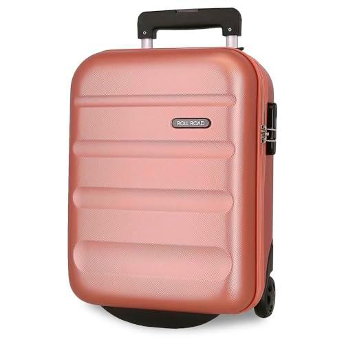 Roll Road Flex Maleta de Cabina Rosa 31x40x20 cms Rígida ABS Cierre de combinación Lateral 33L 2,46 kgs 4 Ruedas Dobles Equipaje Mano Debajo del Asiento