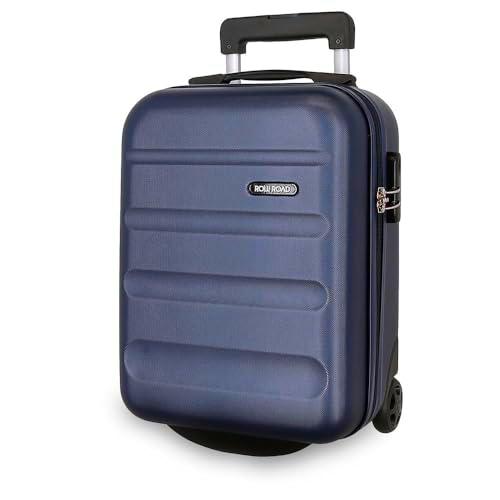 Roll Road Flex Maleta de Cabina Azul 31x40x20 cms Rígida ABS Cierre de combinación Lateral 33L 2,46 kgs 4 Ruedas Dobles Equipaje Mano Debajo del Asiento