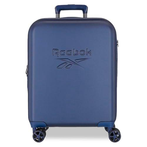 Reebok Franklin Maleta de Cabina Azul 40x55x20 cms Rígida ABS Cierre TSA 37L 2,78 kgs 4 Ruedas Dobles Equipaje Mano by Joumma Bags