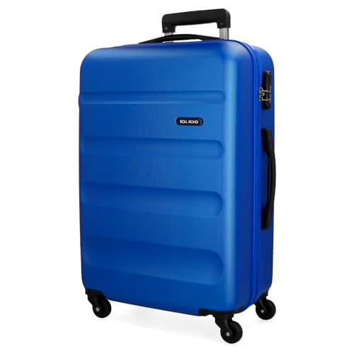 Roll Road Flex Maleta Grande Azul 51x74x28 cms Rígida ABS Cierre combinación 91L 3,8Kgs 4 Ruedas