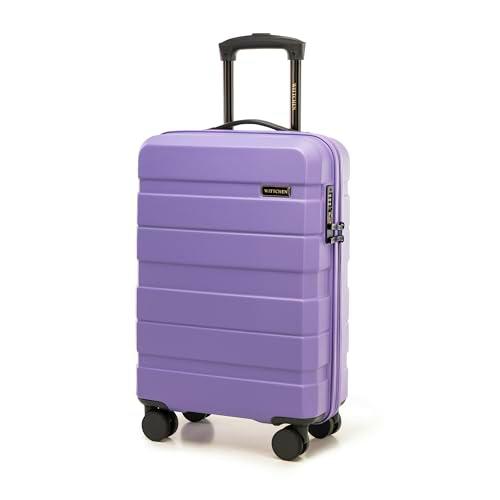 WITTCHEN Comodo Line Maleta pequeña Equipaje de Mano Maleta de Cabina Bolsa de Viaje Equipaje Dura ABS Cerradura TSA Tamaño S Morado