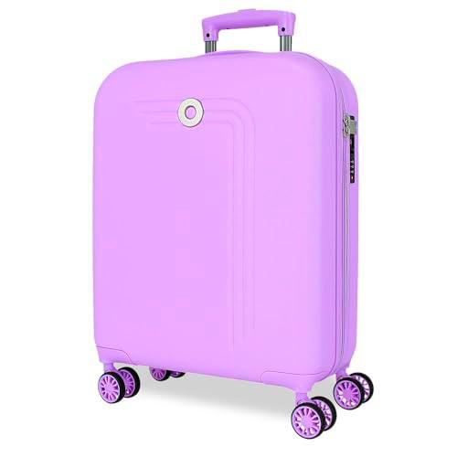 Movom Riga Maleta de Cabina Morado 40x55x20 cms Rígida ABS Cierre TSA 37L 2,46 kgs 4 Ruedas Dobles Equipaje Mano