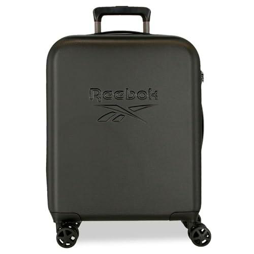 Reebok Franklin Maleta de Cabina Negro 40x55x20 cms Rígida ABS Cierre TSA 37L 2,56 kgs 4 Ruedas Dobles Equipaje Mano by Joumma Bags