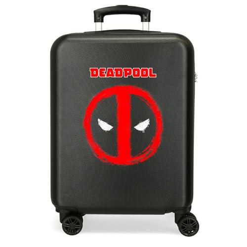 Joumma Marvel Deadpool Maleta de Cabina Negro 38x55x20 cms Rígido 2 kgs Cierre de combinación Lateral ABS 2 kgs 34 L Equipaje de Mano