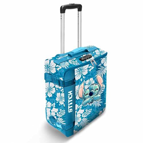 Lilo y Stitch Aloha-Maleta de Cabina Plegable, Azul