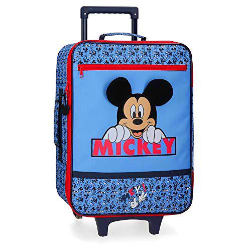 Disney Mickey Moods Maleta de Cabina Rojo 35x50x16 cms Blanda Poliéster 25L 1,8Kgs 2 Ruedas Equipaje de Mano