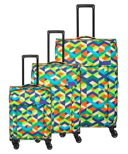 Travelite Juego de Maletas de 4 Ruedas Blandas, Tallas L/M/S