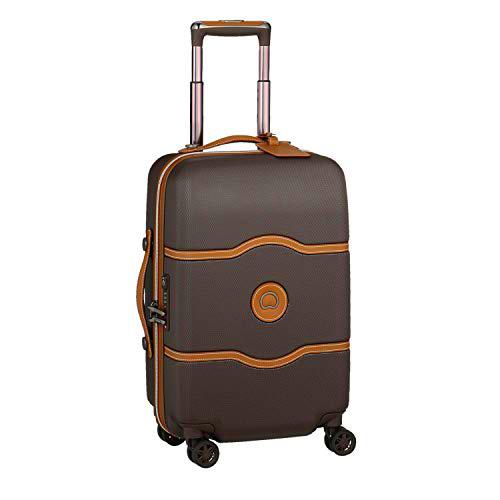 Delsey Trolley Cabina 4 Ruedas Dobles 55 CM, Chocolate