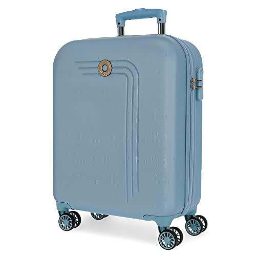 Movom Riga Maleta de Cabina Azul 40x55x20 cms Rígida ABS Cierre combinación 37L 2,8Kgs 4 Ruedas Dobles Equipaje de Mano