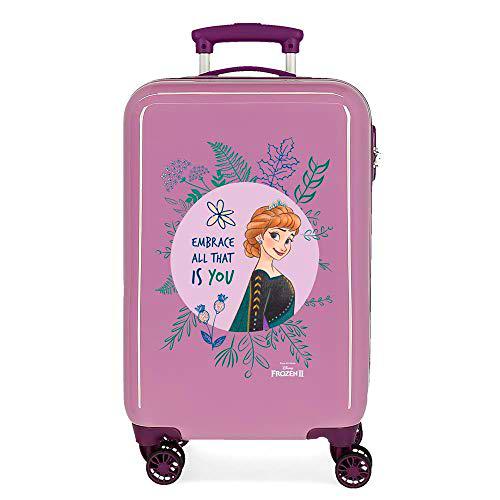 Disney Frozen Adventure of My Mind Maleta de Cabina Morado 34x55x20 cms Rígida ABS Cierre de combinación Lateral 32L 2,7 kgs 4 Ruedas Dobles Equipaje de Mano