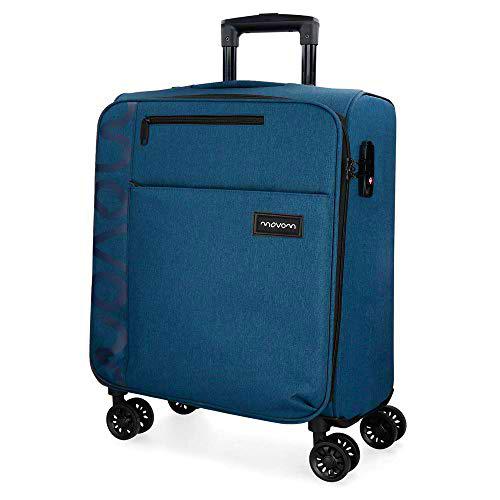 Movom Oslo Maleta de cabina Azul 40x55x20 cms Blanda Poliéster Cierre TSA 36L 2,9Kgs 4 ruedas dobles Equipaje de Mano