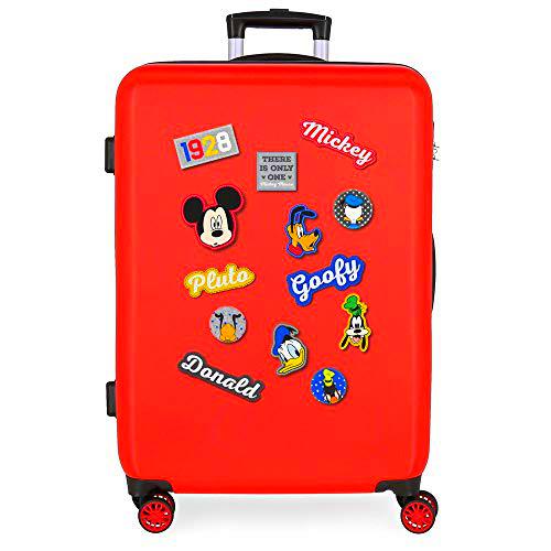 Disney Have a good day Mickey Maleta mediana Rojo 48x68x26 cms Rígida ABS Cierre combinación 70L 3,7Kgs 4 Ruedas dobles