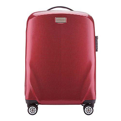 WITTCHEN Trolley Equipaje de Mano Material policarbonato 4 Ruedas giratorias Cerradura de combinación Conchas duras manijas de Goma borgoña